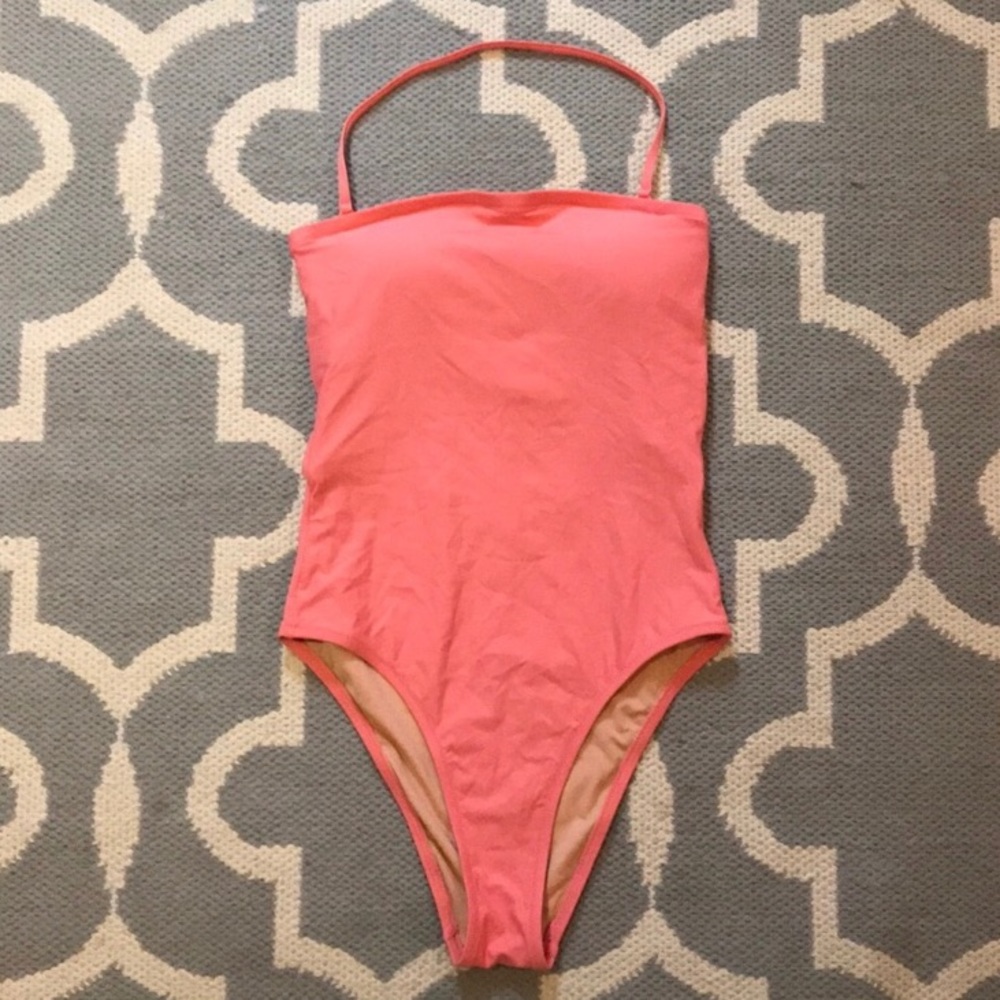 Coral J Crew one piece
